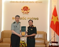 Vietnamese defense leader receives Chinese guest